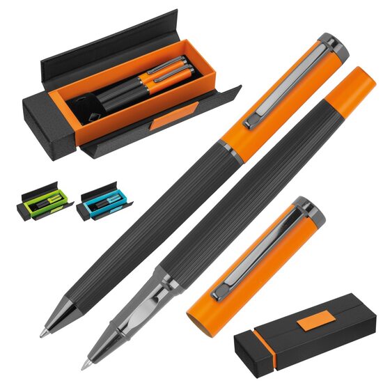 Metāla pildspalvu komplekts MC15398-DP ar gravējumu